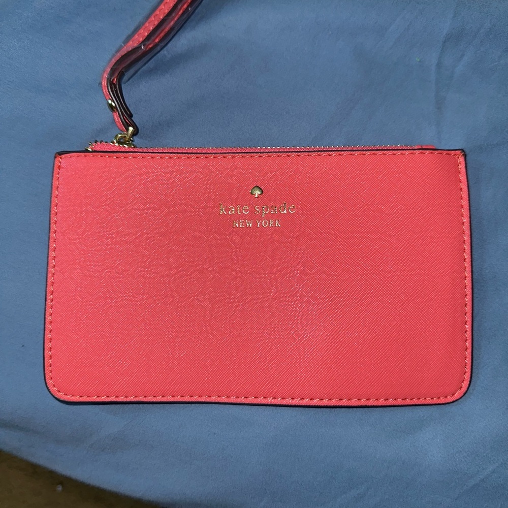 Kate spade coral wristlet